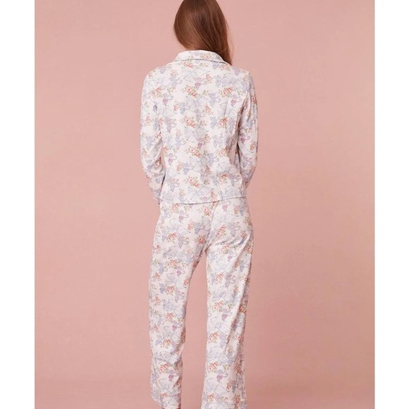 Roller Rabbit x Loveshack Fancy Rosa Beaux LONG SLEEVE polo pajamas SM … - Picture 2 of 6